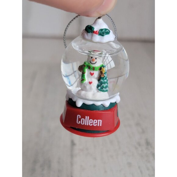 Mini snowglobe Colleen snowman ornament Xmas - Picture 3 of 7